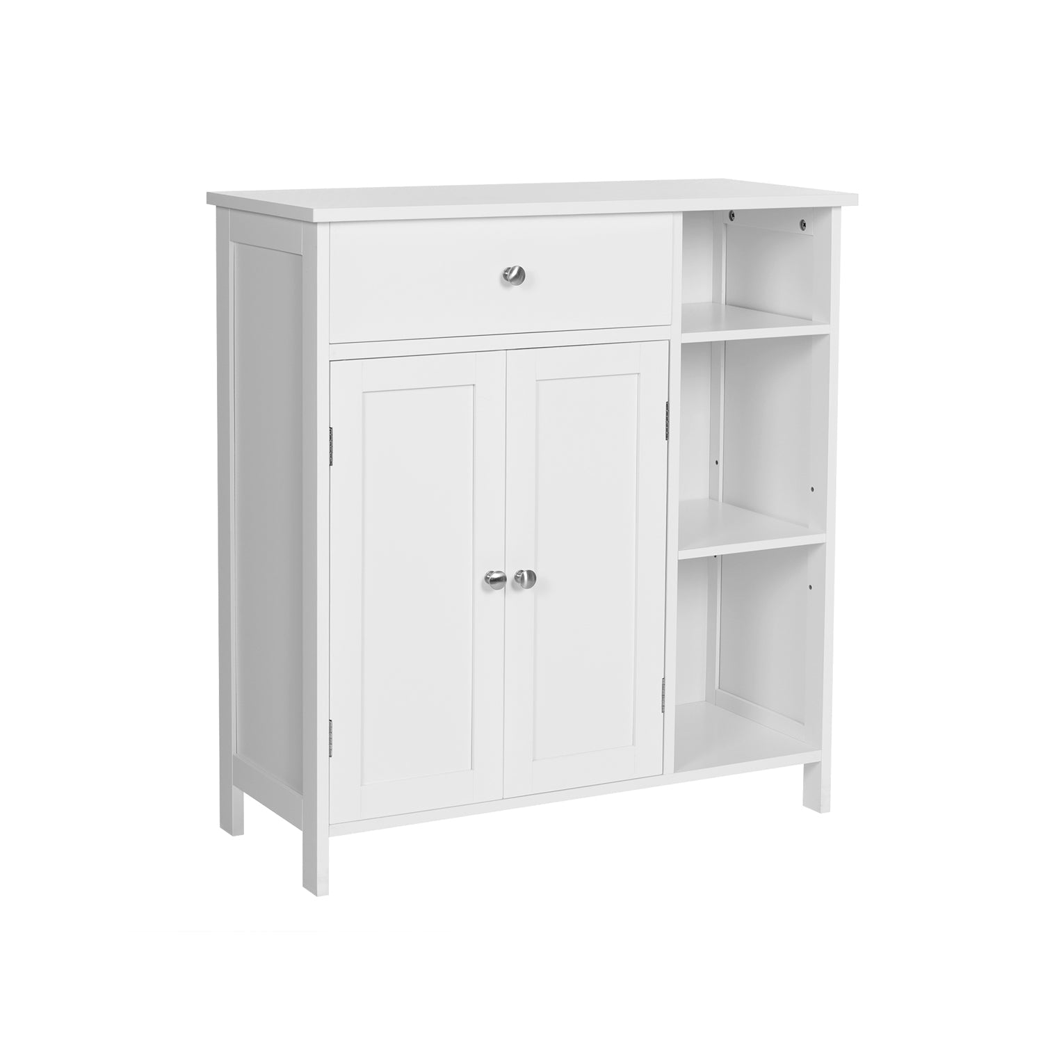 Bathroom cabinet - With 1 drawer - 3 shelves - Wood - White