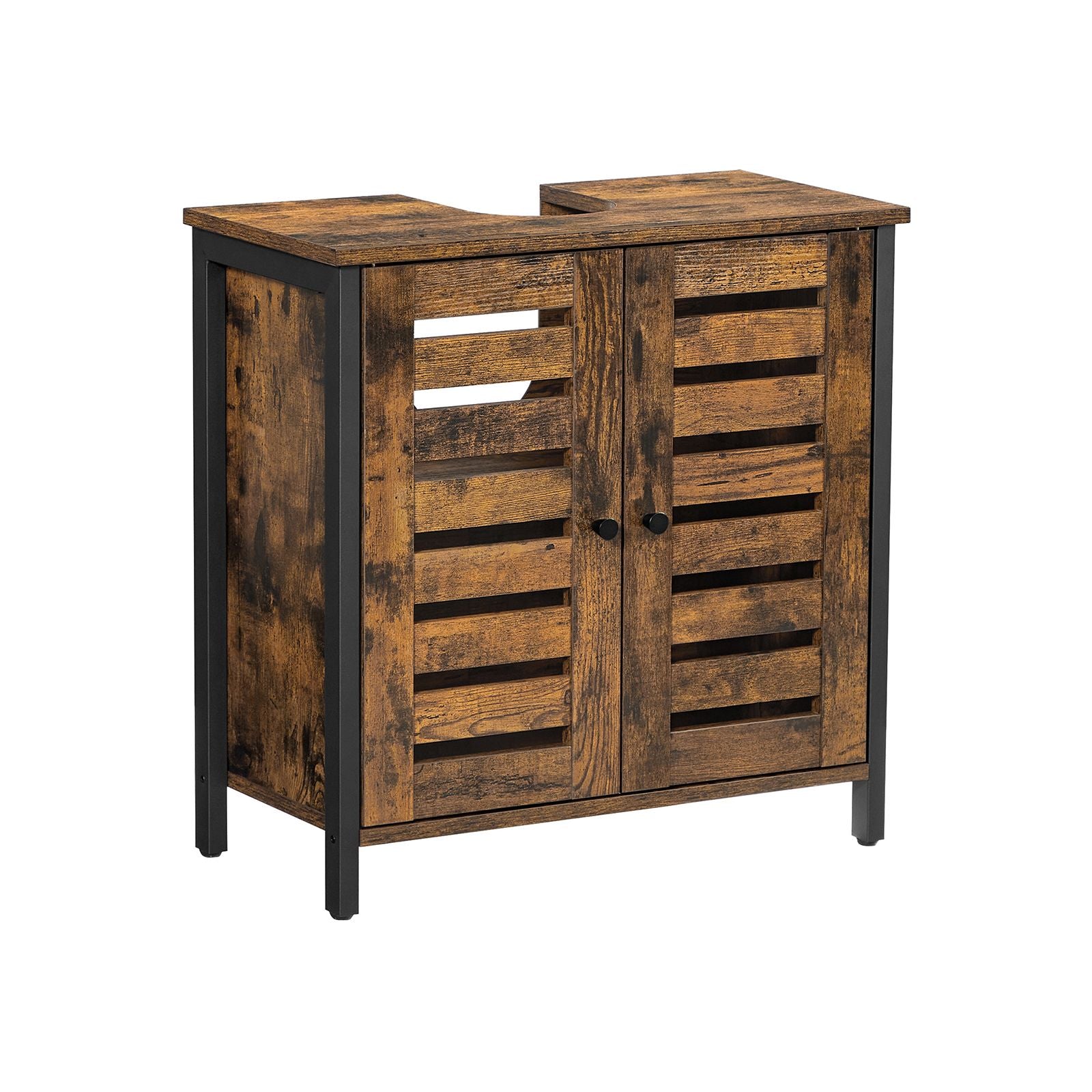 Washbasin cabinet-Vintage Brown-Zwart