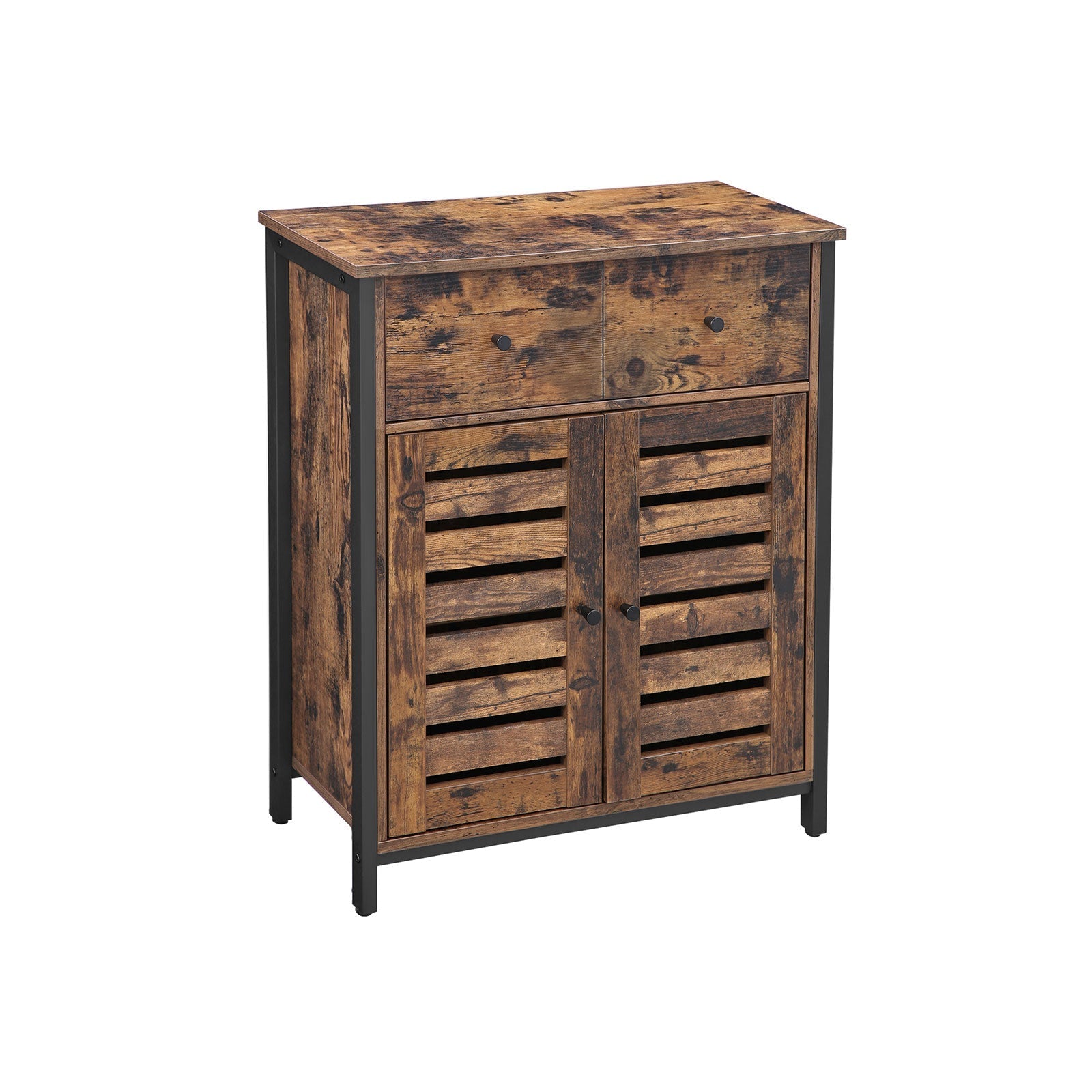 Side cupboard - sideboard cabinet - kitchen cupboard - bathroom cabinet - vintage brown/black
