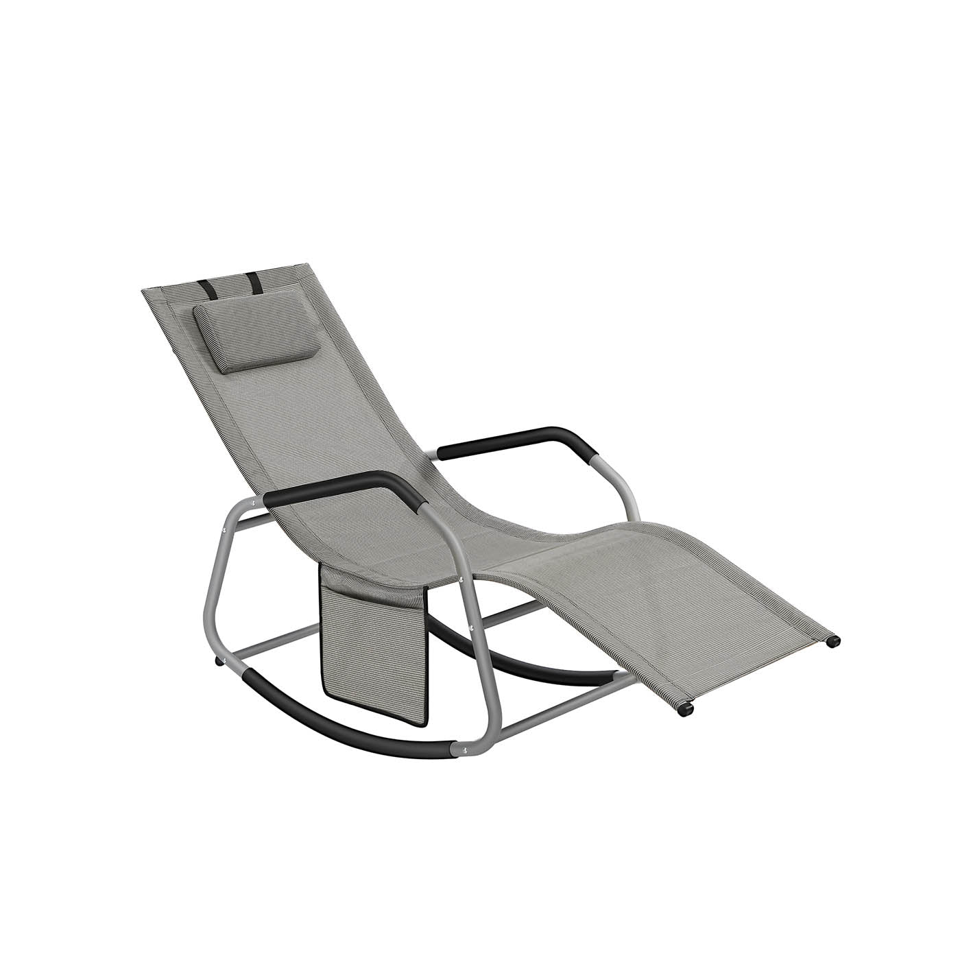 Outdoor lounger with tilt protection - pigeon gray