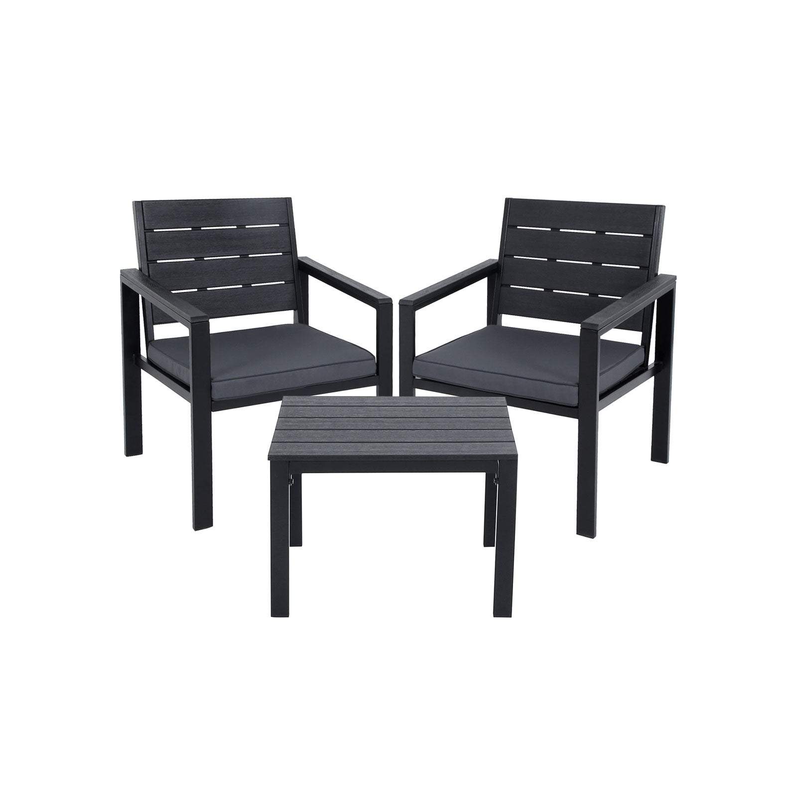 Garden furniture set-3-part-Black