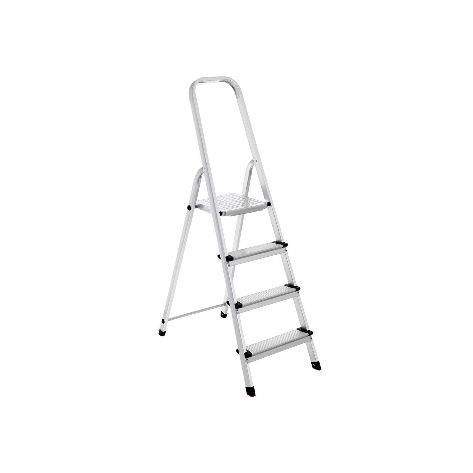 Household Radder - 4 Levels - Aluminum - Anti -slip - Silver