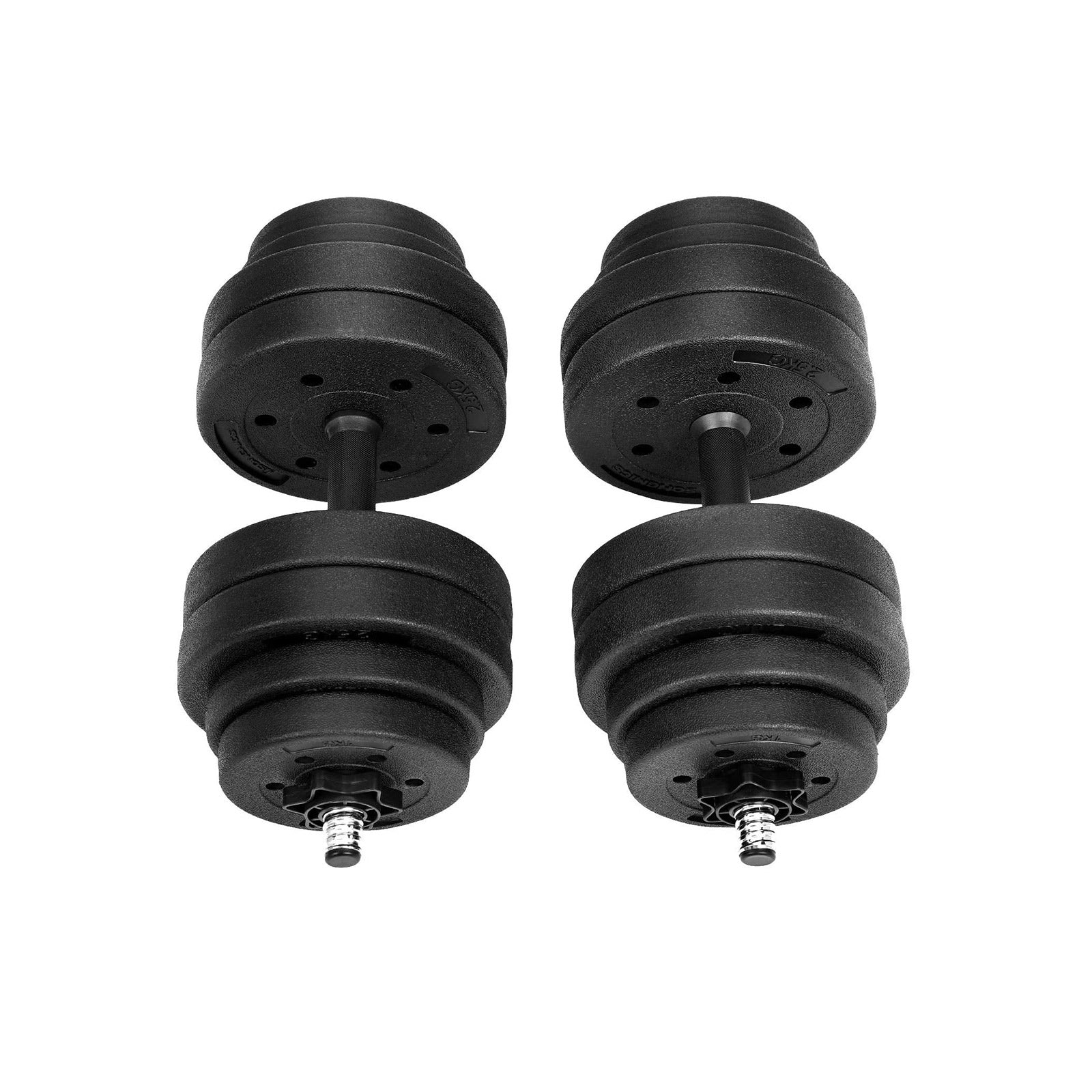 HALKERS - Dumbbell set - 2 x 15 kg - Total 30 kg - Black