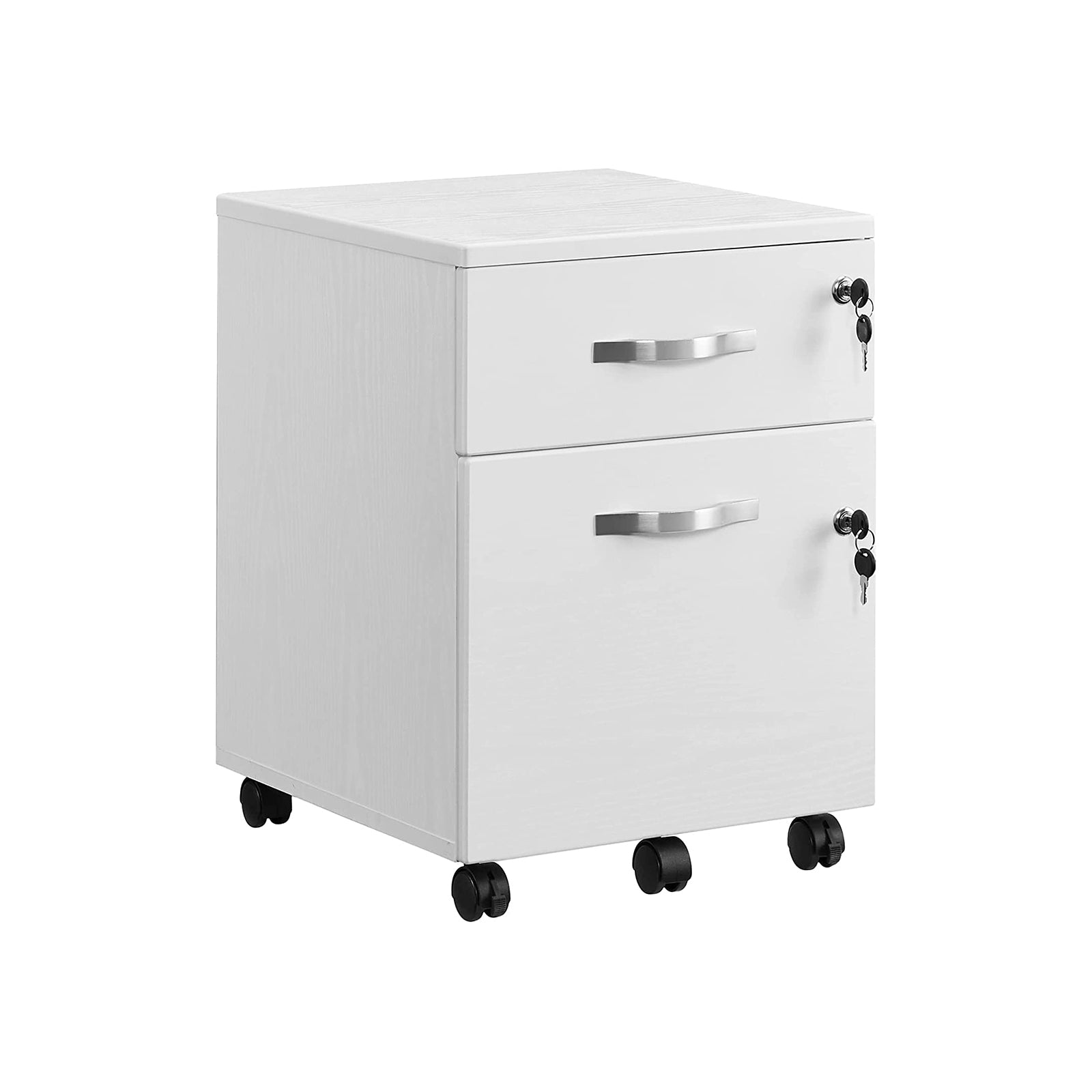 Roll container - drawer unit on wheels - With 2 locks - White