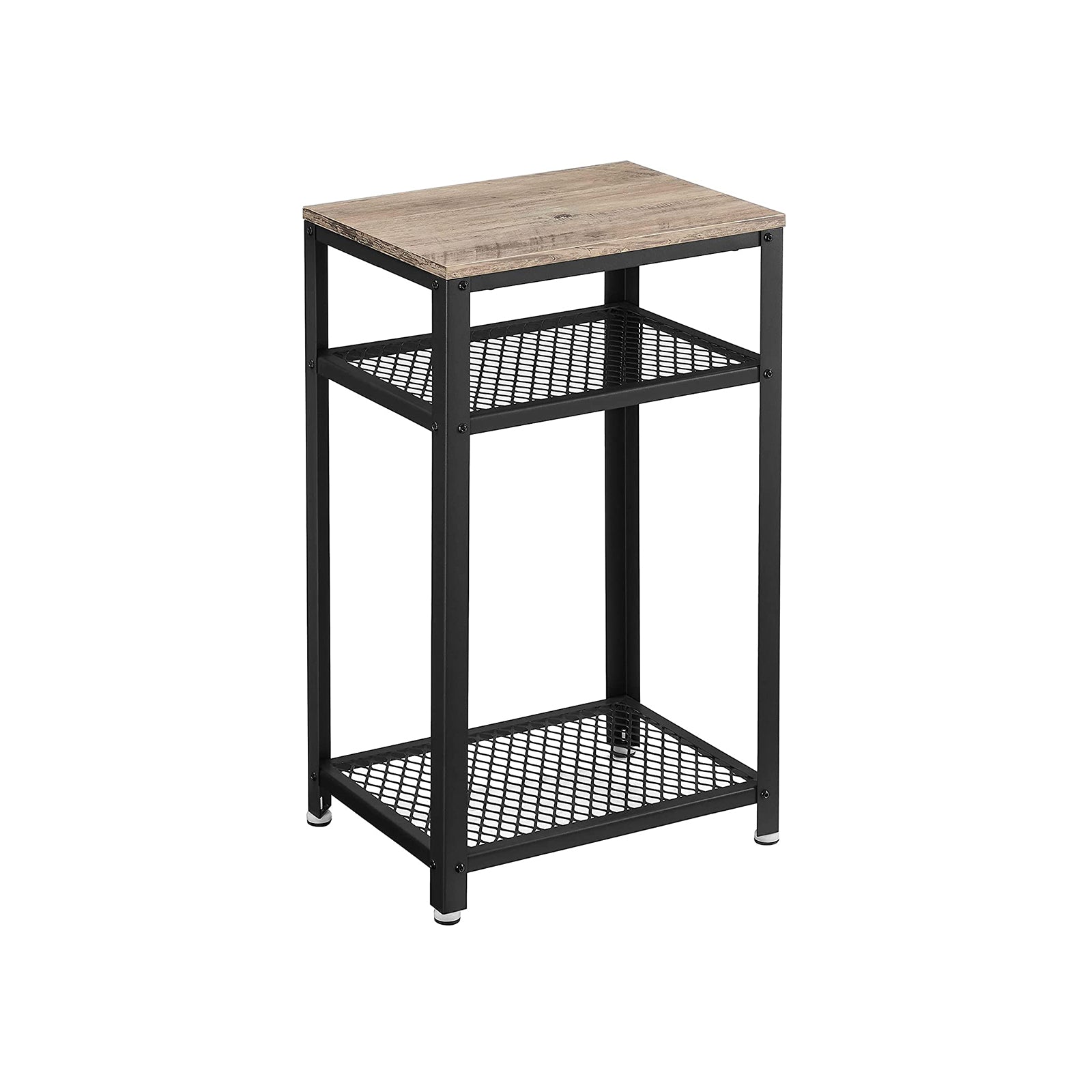 Side table-with 2 schedules-Greige-Zwart