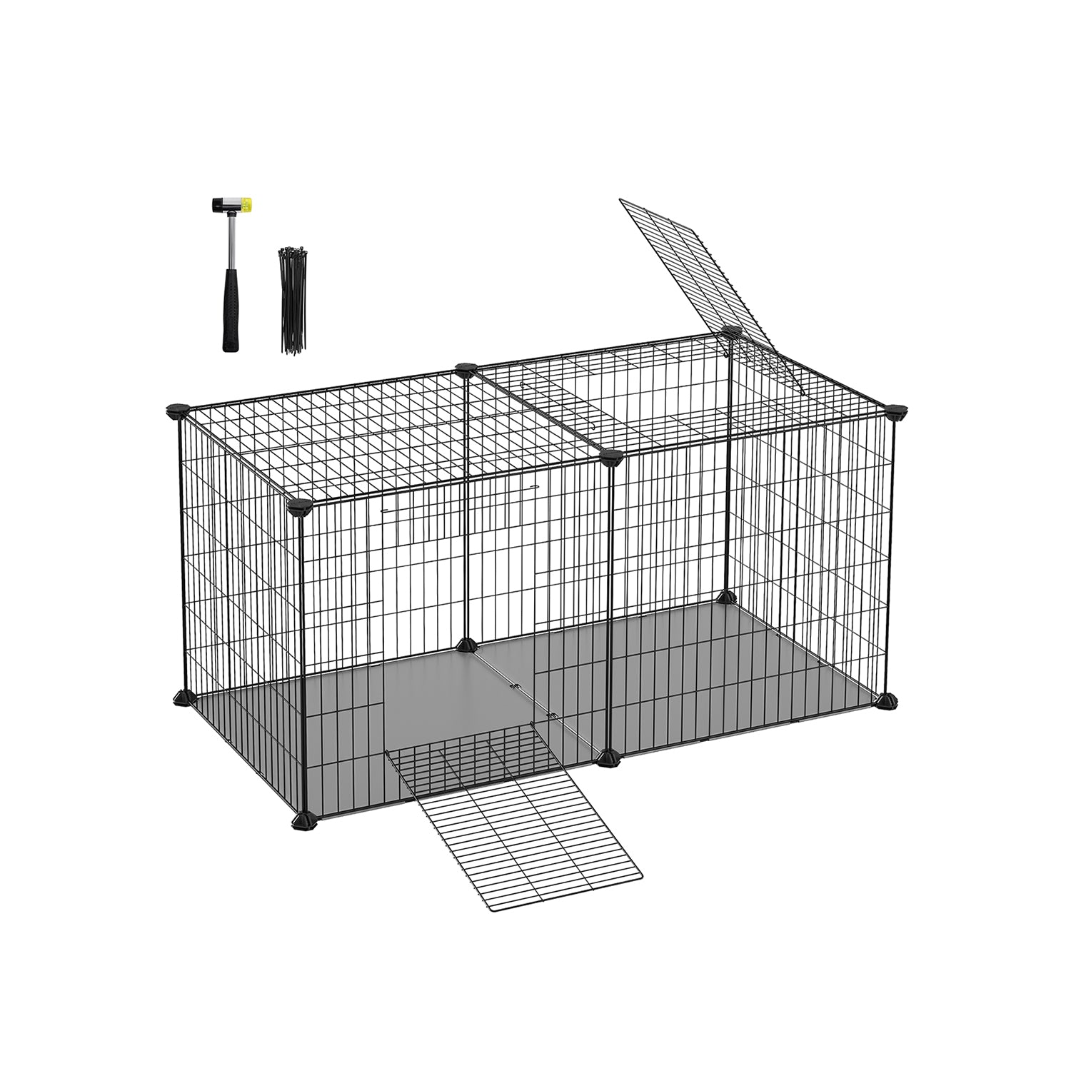 Small animal cage - 102 x 51 x 51 cm - with 2 doors - XL