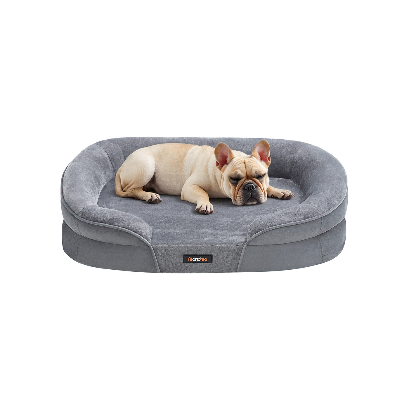 Dog Bed - Standing Borders - 76 x 51 x 18 cm - Light gray