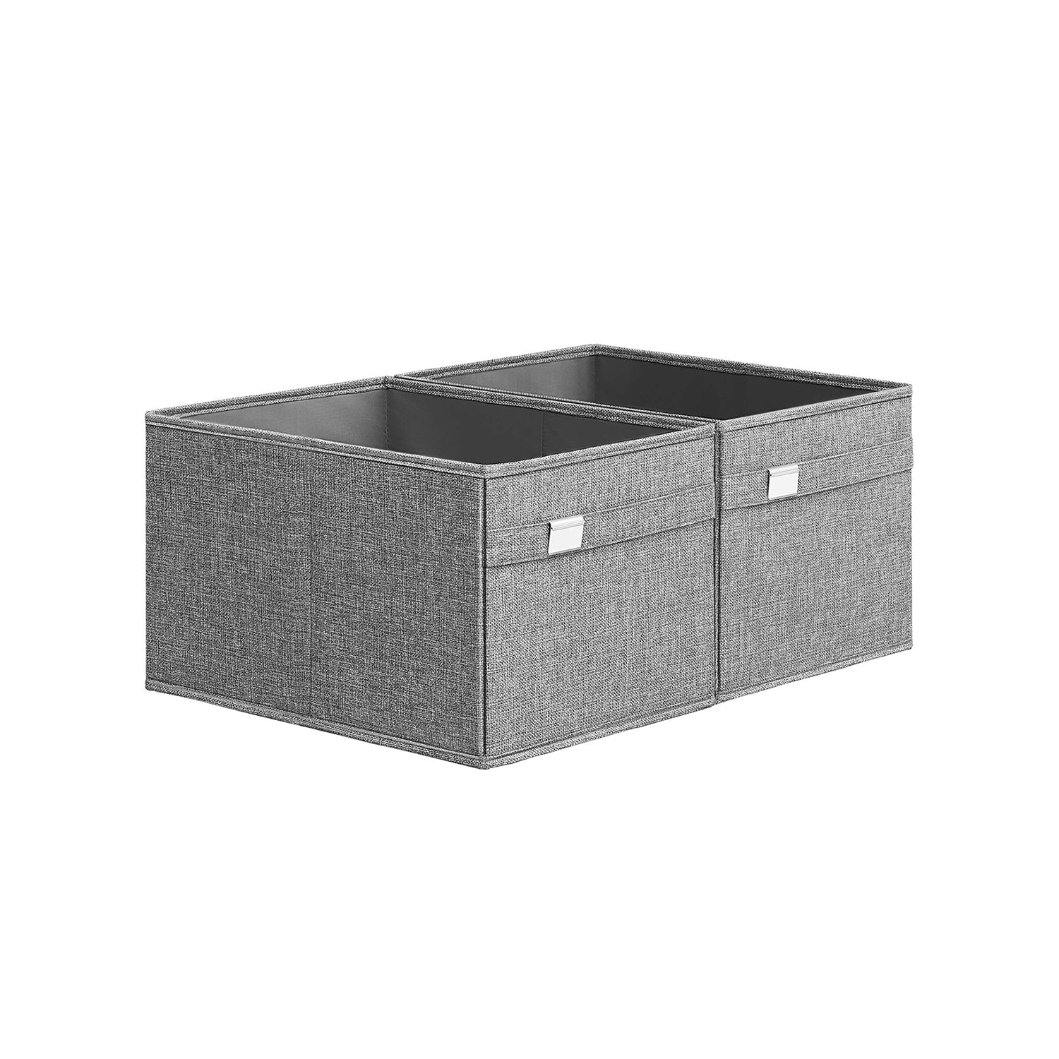Storage boxes - Set of 2 - with handles - Pigeon gray