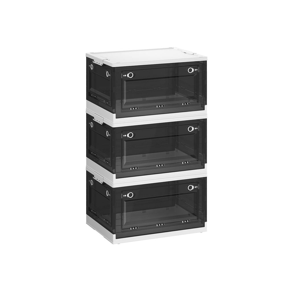 Storage box - Set of 3 - With lid - Black