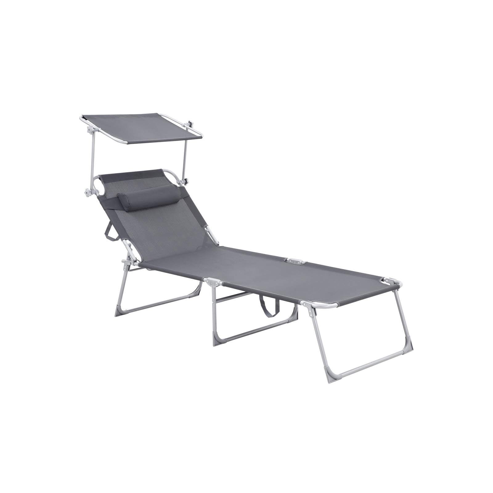 Sunter - Lounge Bed - Lounger - With Sun Visit - Lay capacity of up to 250 kg - Gray