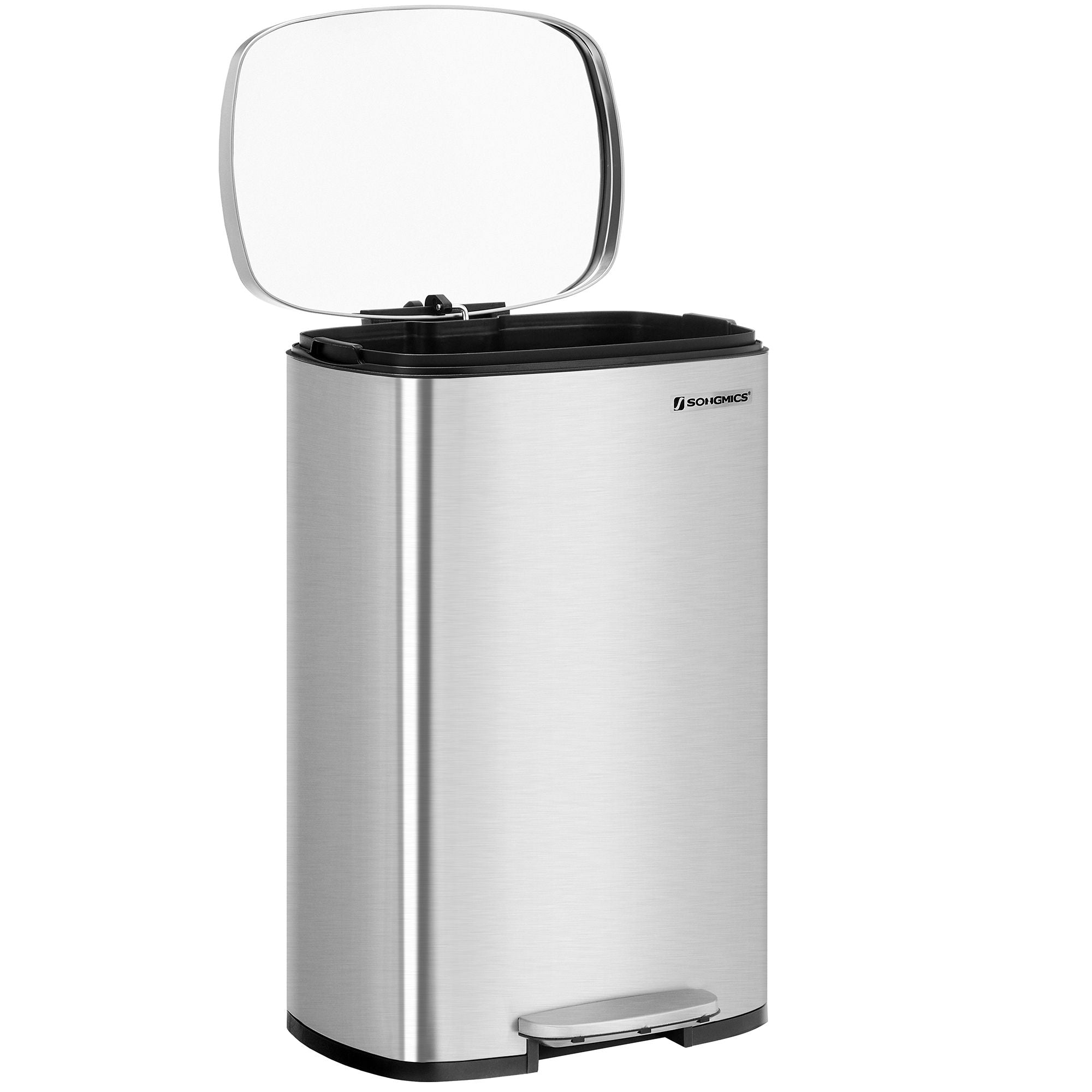 Garbage bin - Pedal bin - 50l - Stainless steel - Softclose - airtight - plastic inner bucket