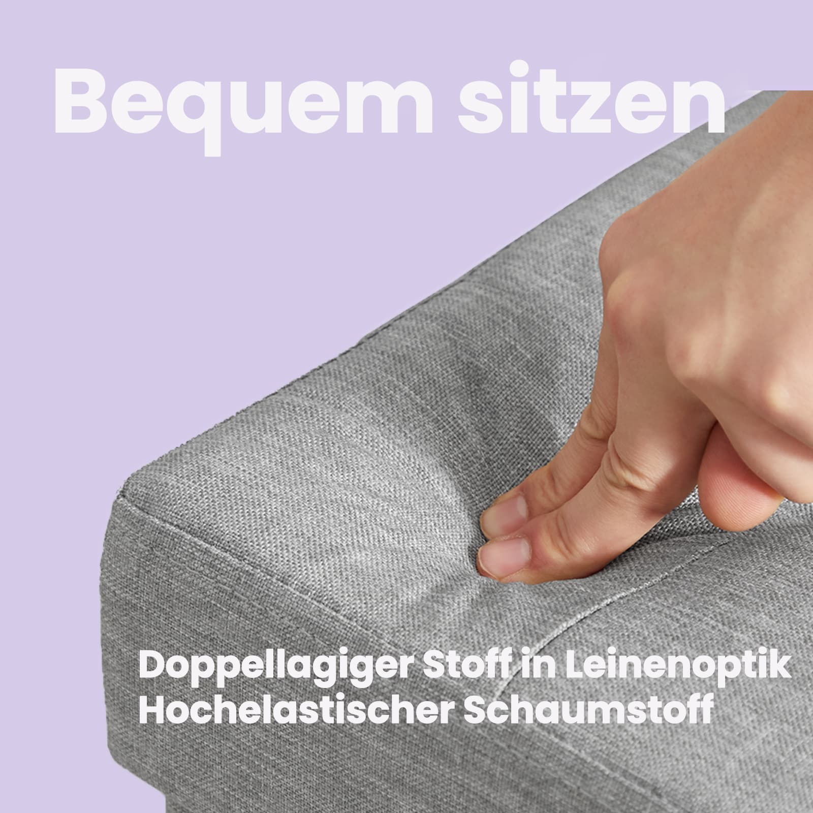 Sofa with storage space - 38 x 76 x 38 cm - seat box - multifunctional