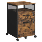 Archive cabinet - Office cabinet - With 2 drawers and lock - Wood look - Brown