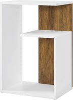Side table - bedside table - Small table - Modern - 30 x 40 x 60 cm - Brown White