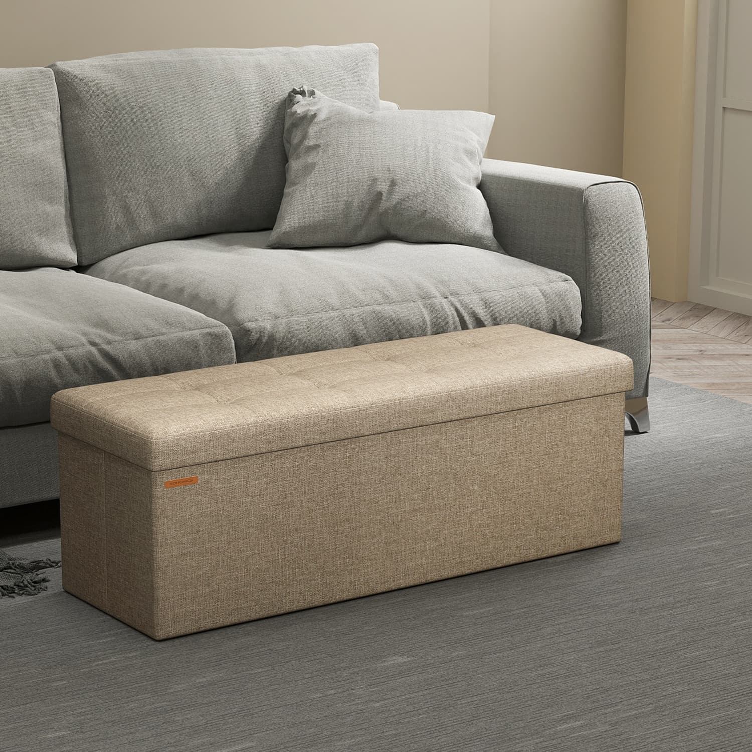 Sofa with storage space - 38 x 110 x 38 cm - seat box - large format (3)