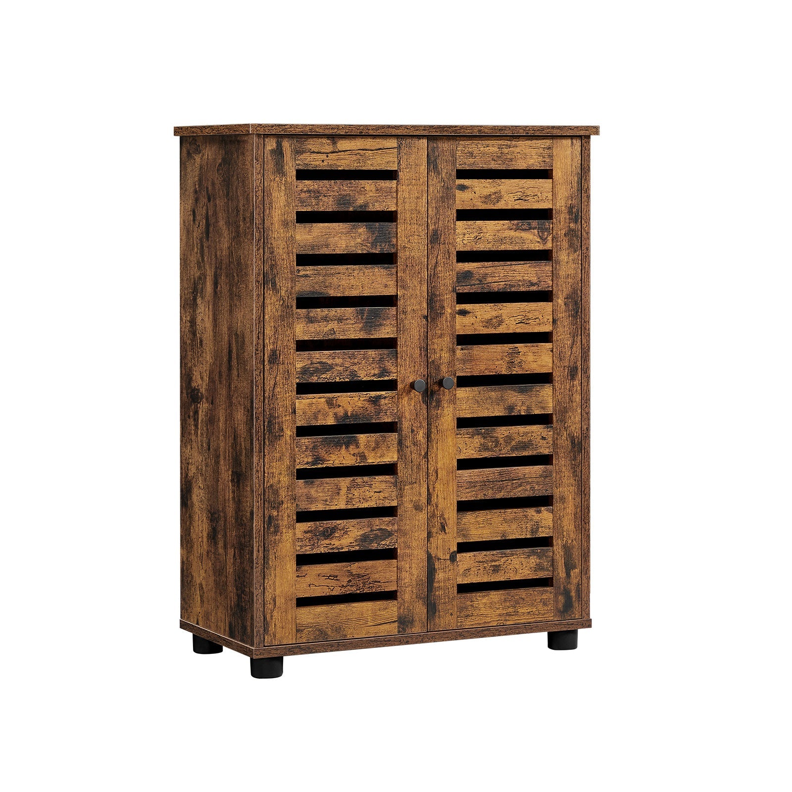 Bathroom cabinet - Wooden cabinet - 2 French doors - Brown