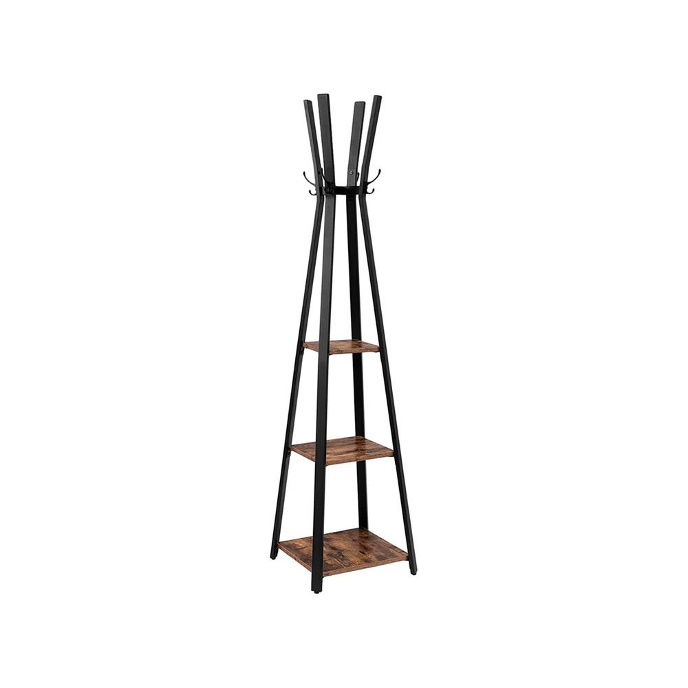 Coat rack - With 3 shelves - Gaderobic Standard - Industrial Design - Brown Black