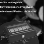 Watch box - with 12 compartments and glass lid, luxury storage box