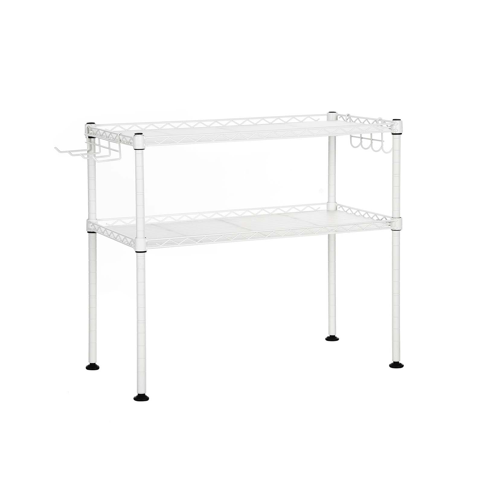 Microwave shelf - with 2 shelves - White