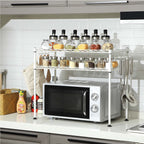 Microwave shelf - with 2 shelves - White