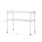 Microwave shelf - with 2 shelves - White