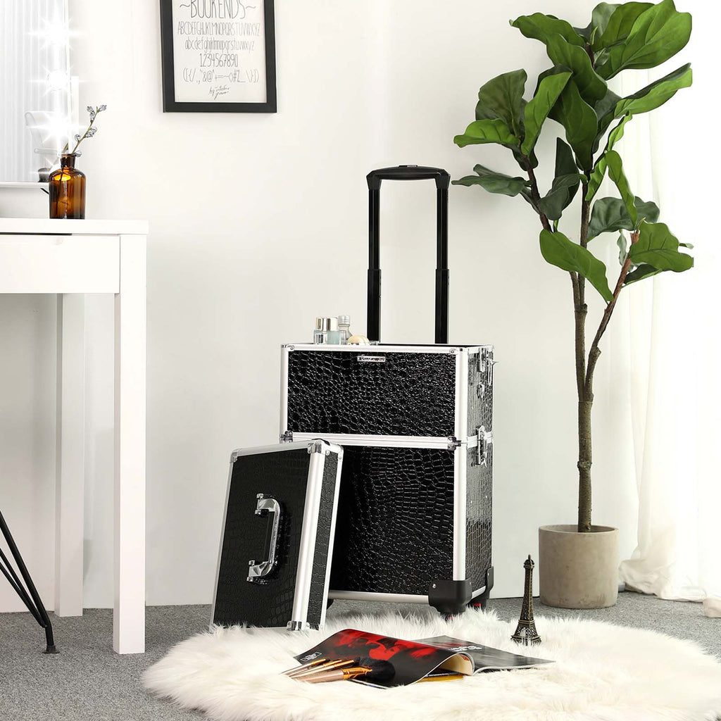 Cosmetic trolley-2-in-1-Crocodile pattern