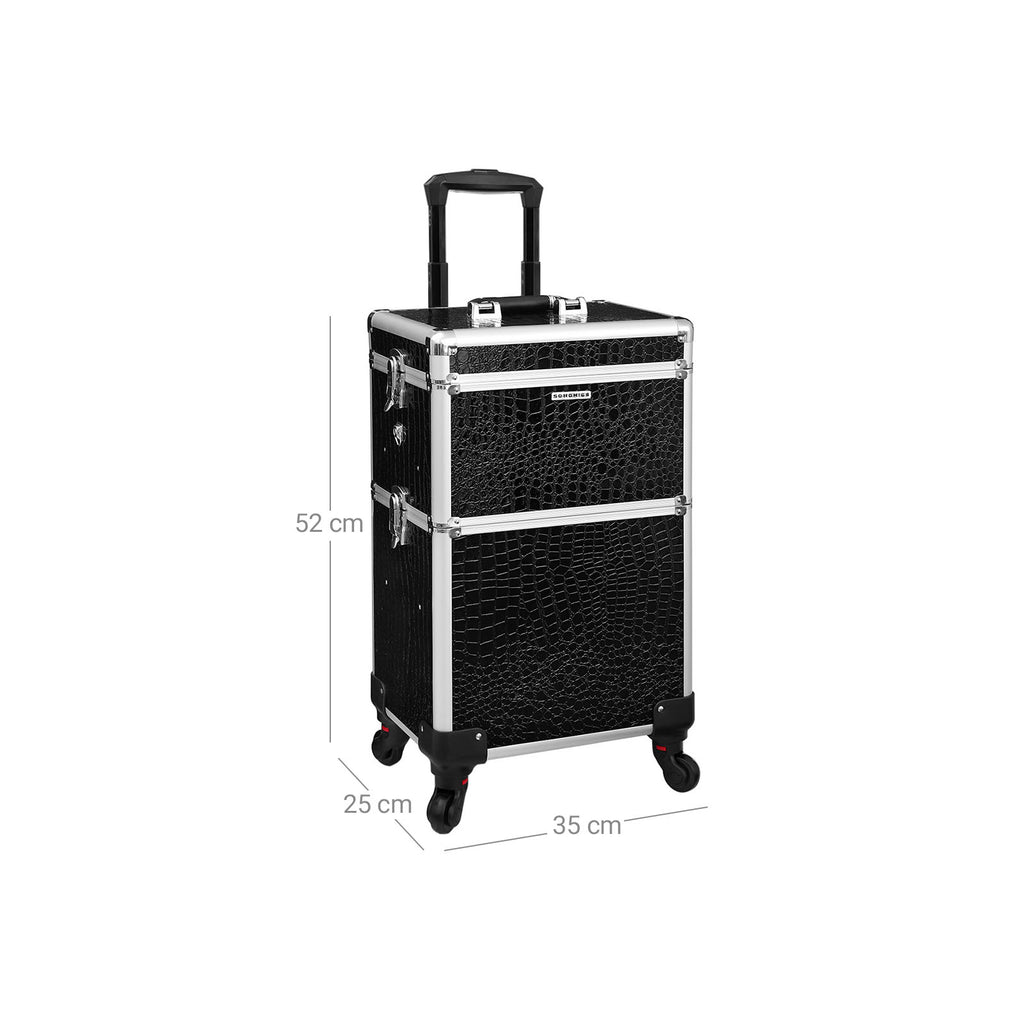 Cosmetic trolley-2-in-1-Crocodile pattern