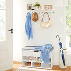 Wall coat rack - Hall coat rack - With 4 double hooks - with board