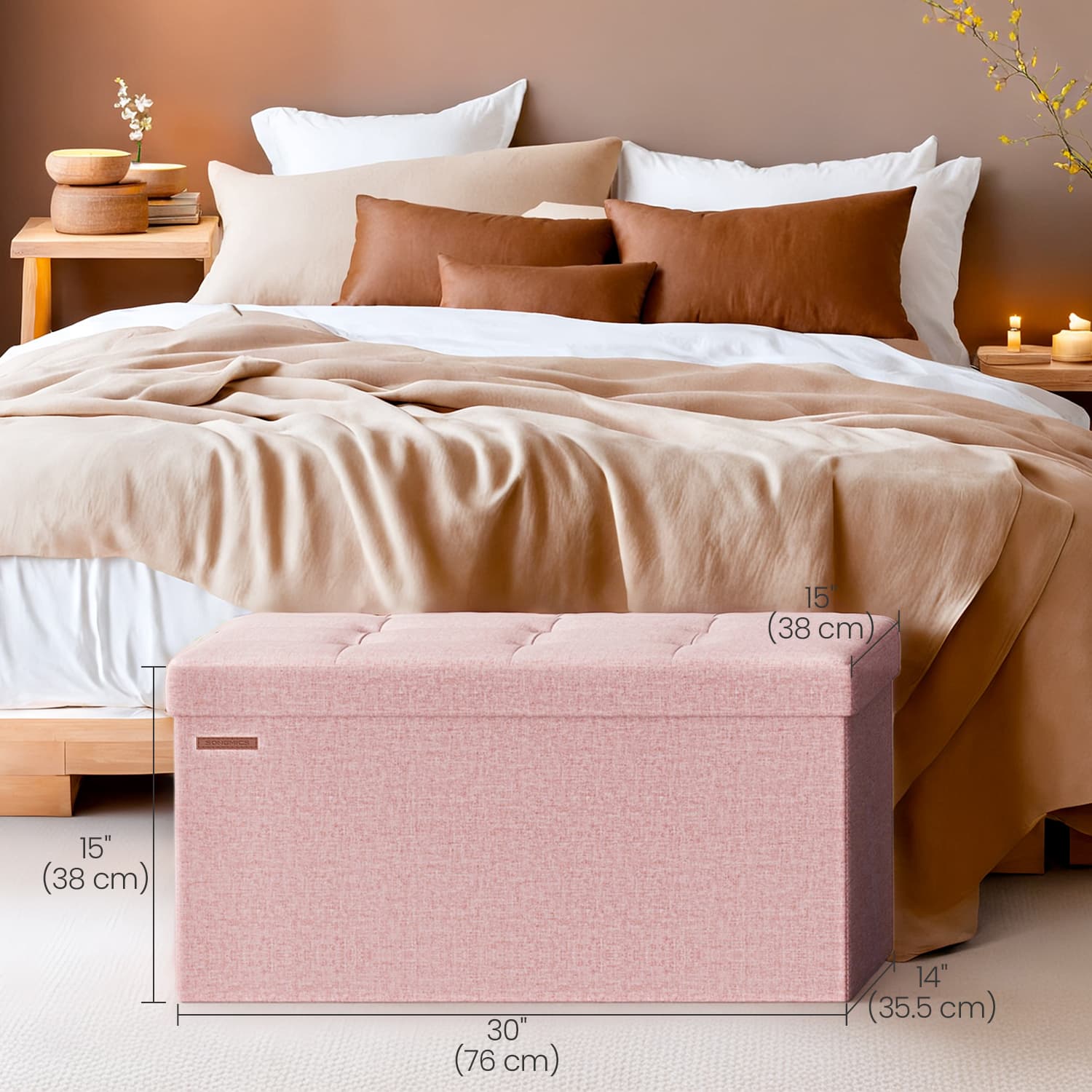 Sofa with storage space - 38 x 76 x 38 cm - seat box - sofa bed