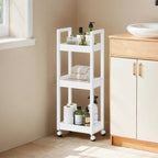 Trolley, bathroom shelf, nisplank bamboo
