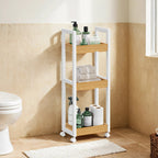 Trolley, bathroom shelf, nisplank bamboo