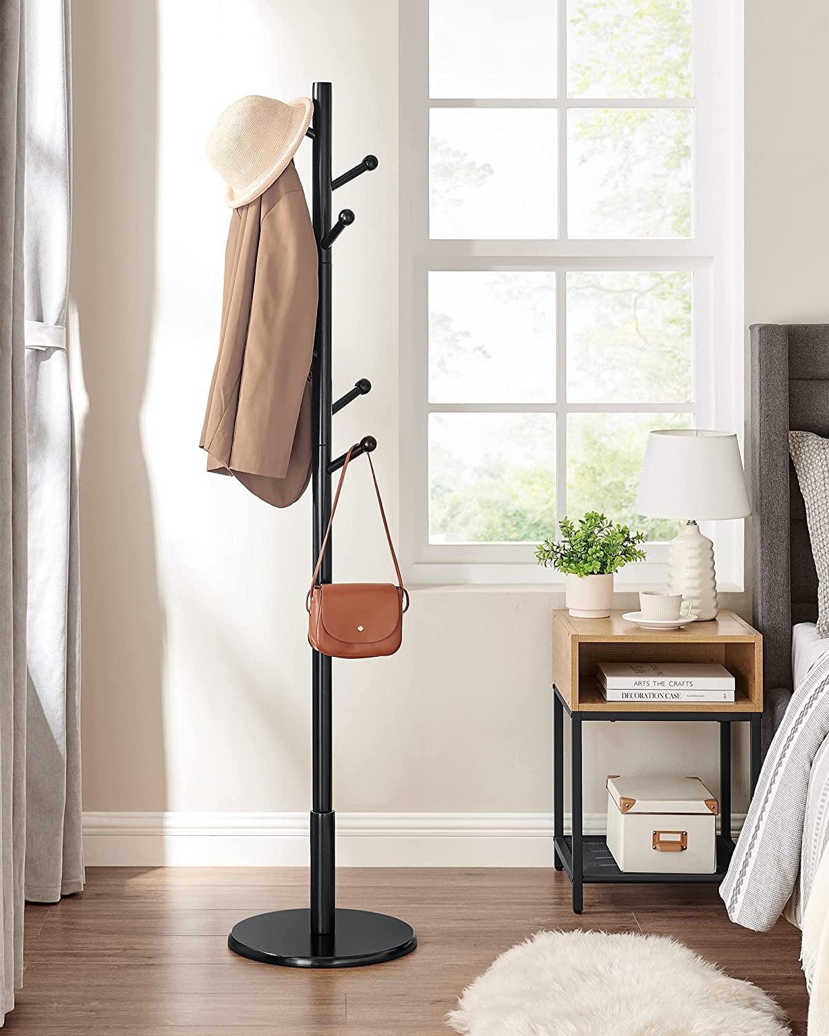 Coat rack - Wardrobe Standard - Clothing rack of solid wood - Black