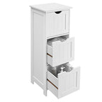 Storage cupboard - Bathroom cabinet with 3 drawers - White