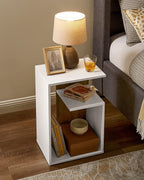 Side table - bedside table - Small table - Modern - 30 x 40 x 60 cm - Brown White
