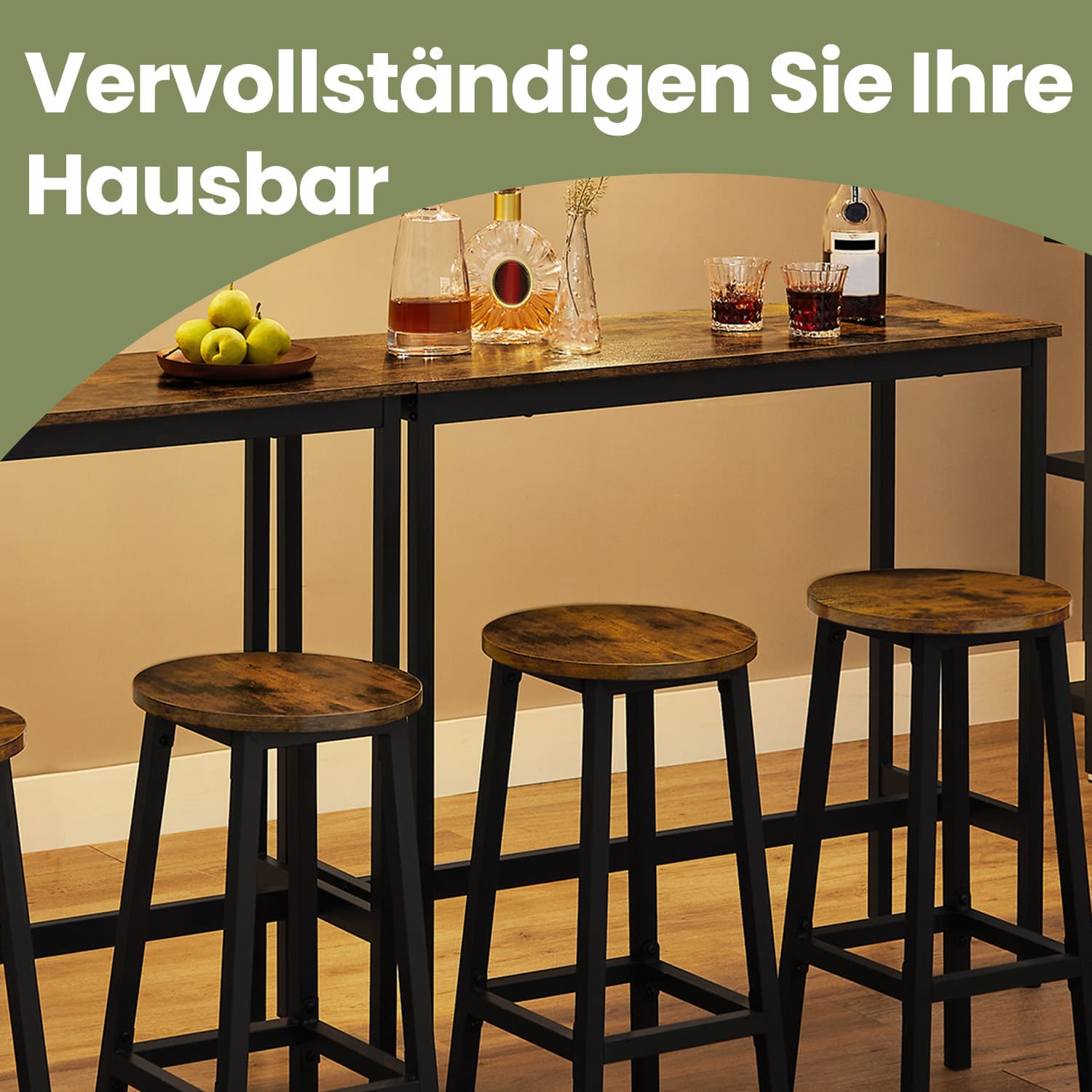 Bar table with 2 bar stools, bar table with bar stools, bar table and bar stool set