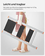 Ladder - 3 steps - Foldable - Silver