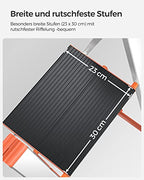 Ladder - 3 steps - Foldable - Silver