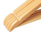 Wooden clothes hangers - Set of 50 - Solid wood - Natural color