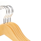 Wooden clothes hangers - Set of 50 - Solid wood - Natural color
