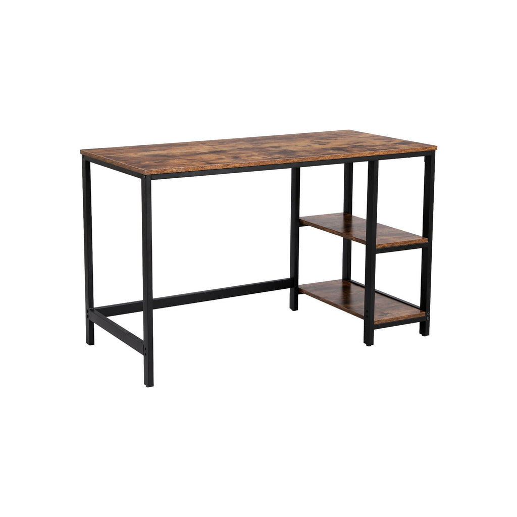 Desk - PC table with 2 shelves - Left or right mountable - 120 x 60 x 75 cm
