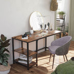 Desk - PC table with 2 shelves - Left or right mountable - 120 x 60 x 75 cm