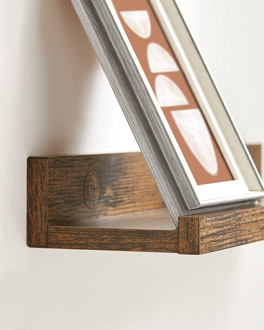 Wall shelf - Set of 3 - Floating boards - Brown