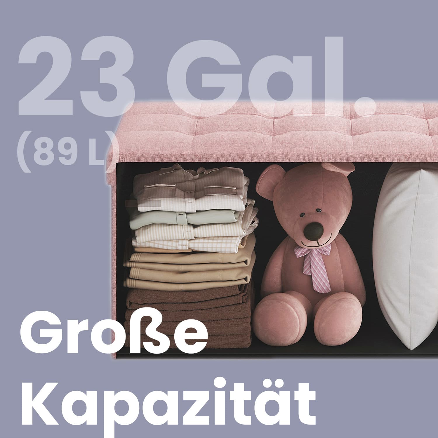 Sofa with storage space - 38 x 76 x 38 cm - seat box - sofa bed