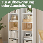6-layer bookcase in Scandinavian style, standing shelf for living room
