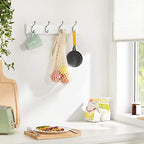 Coat rack - Wall coat rack - 4 Metal Jashaakes - Silver/White