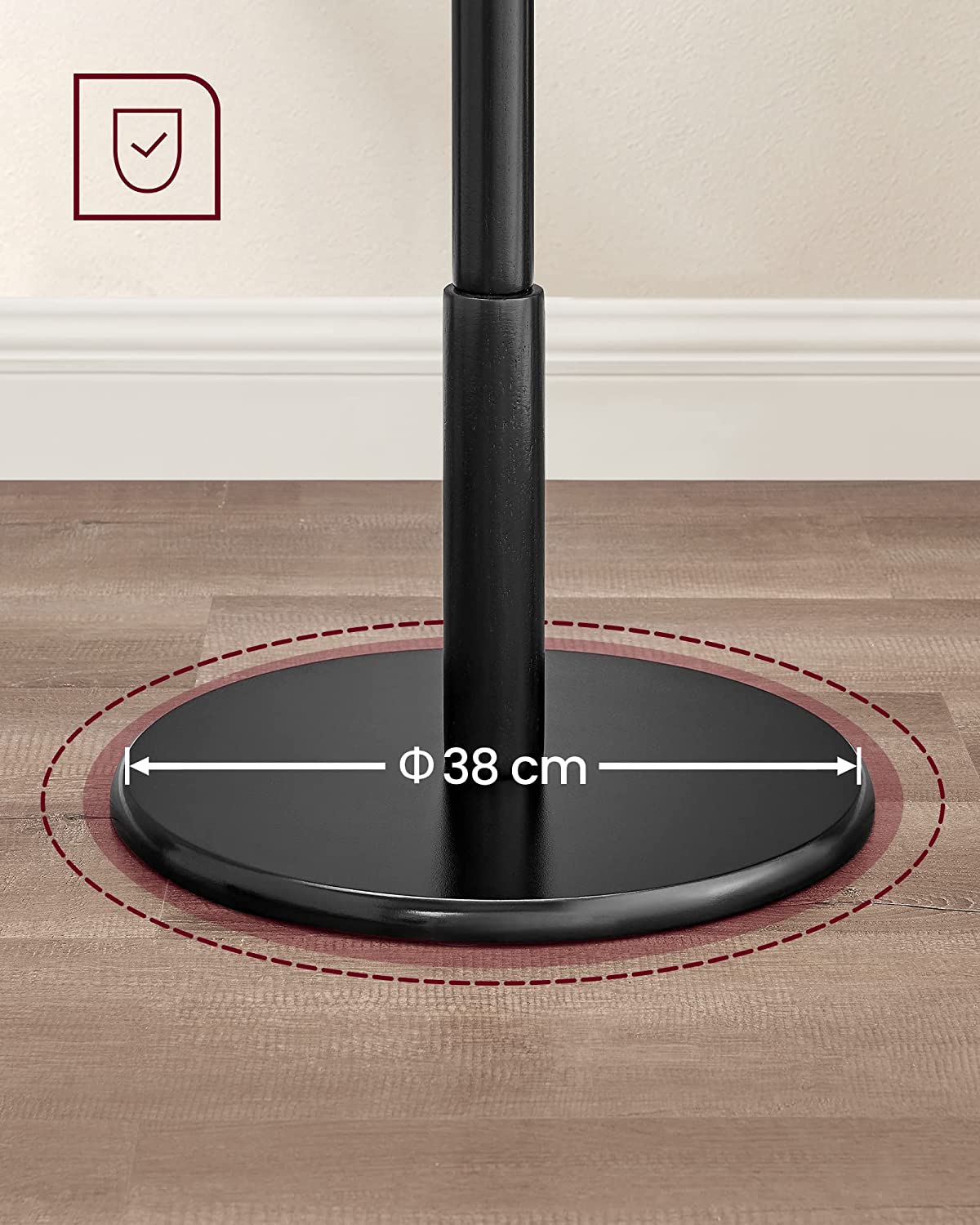 Coat rack - Wardrobe Standard - Clothing rack of solid wood - Black