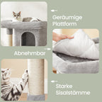 84 cm high scratching post, scratching post for large cats, large viewing platform