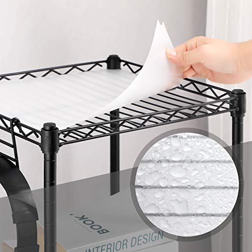 Bathroom shelf - Cabinet - Metal rack - 3 levels - 30 x 30 x 73 cm - Black