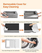 Dog bed - Dogsofa - 120 x 85 x 25 cm - Detachable and washable cover - Gray