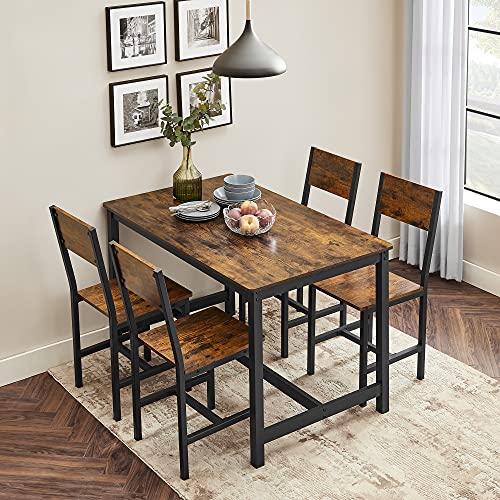 Dining room chairs - Set of 2 - Kitchen chairs - Metal frame - Gray